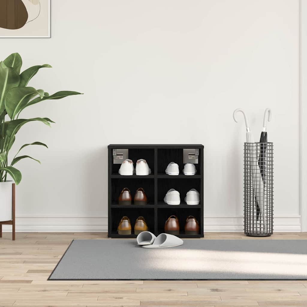 Ντουλάπα Παπουτσιών με ράφι Μαύρη Οξυά 52 x 30 x 50,5 εκ. - Pakobazaar