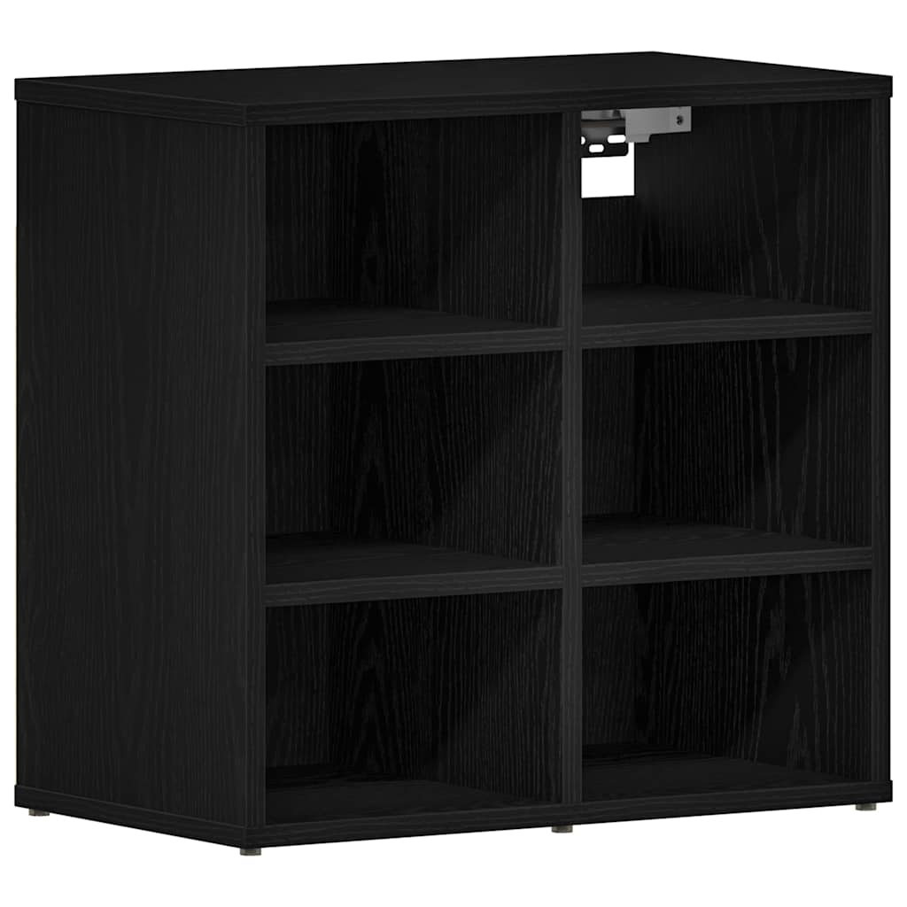 Ντουλάπα Παπουτσιών με ράφι 2 pcs Μαύρη Οξυά 52 x 30 x 50,5 εκ. - Pakobazaar