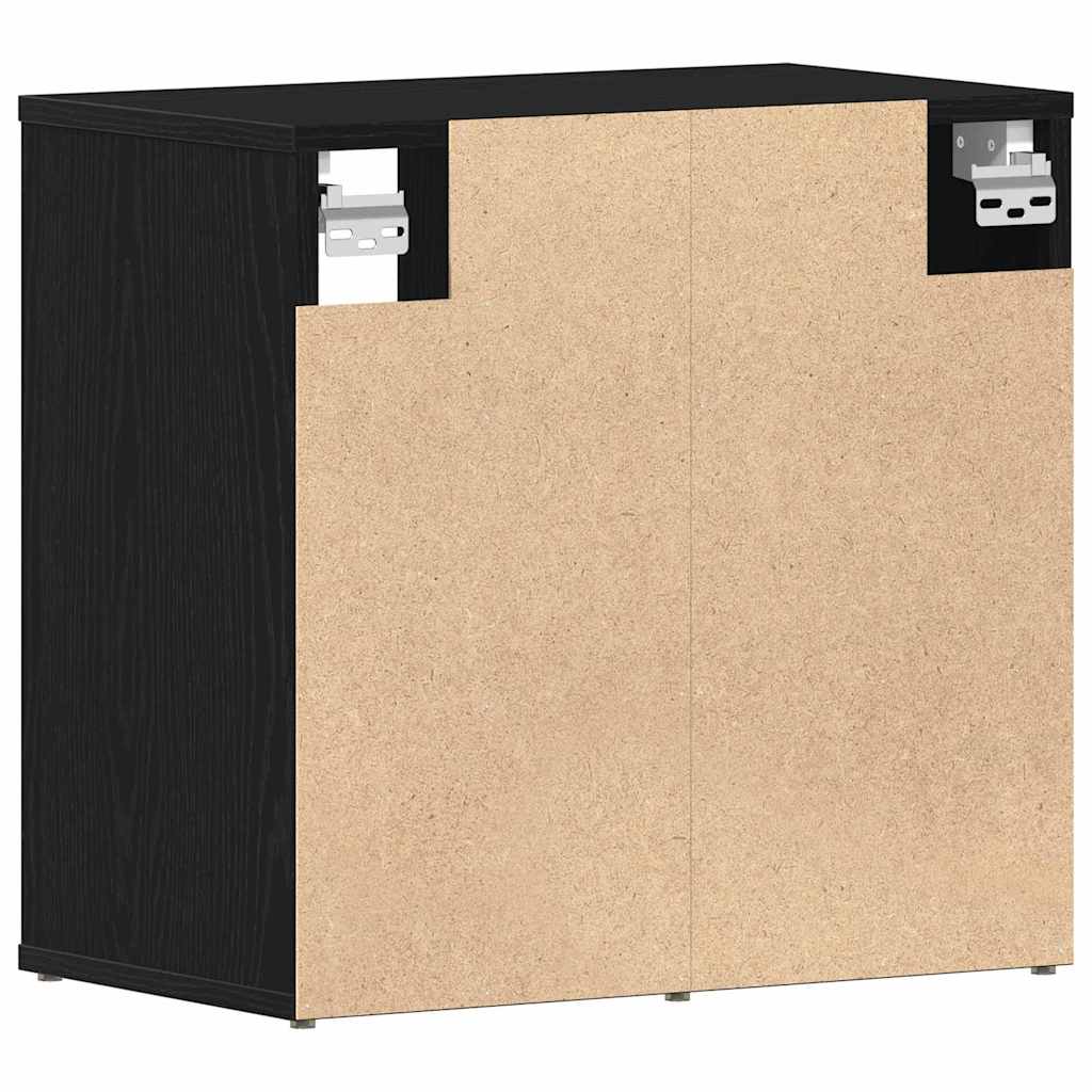 Ντουλάπα Παπουτσιών με ράφι 2 pcs Μαύρη Οξυά 52 x 30 x 50,5 εκ. - Pakobazaar