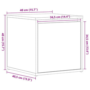 Κουτί με συρτάρια Μαύρη Οξυά 40,5 x 40 x 40 εκ