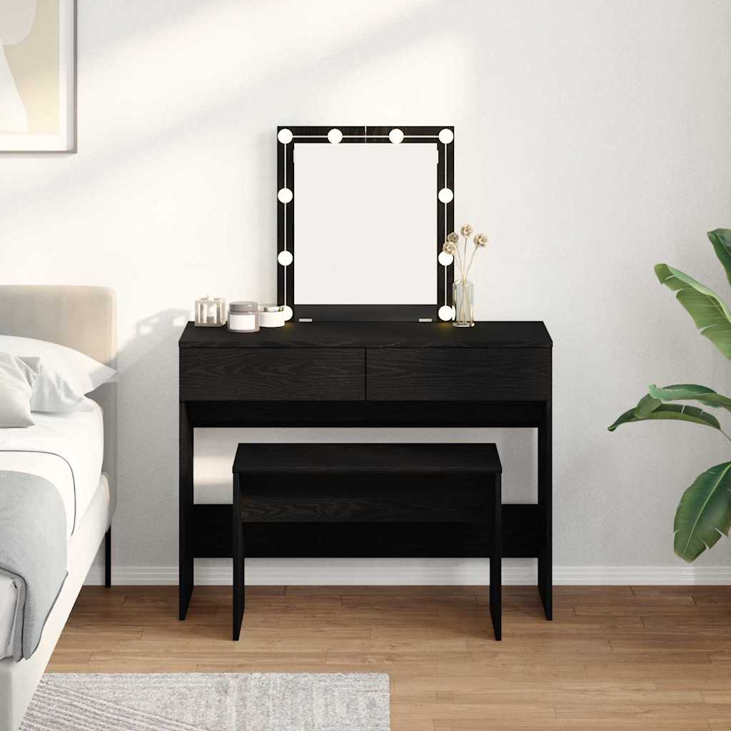 Σκαμπό Ντυσίματος Μαύρη δρυς 70 x 35 x 45 εκ. - Pakobazaar