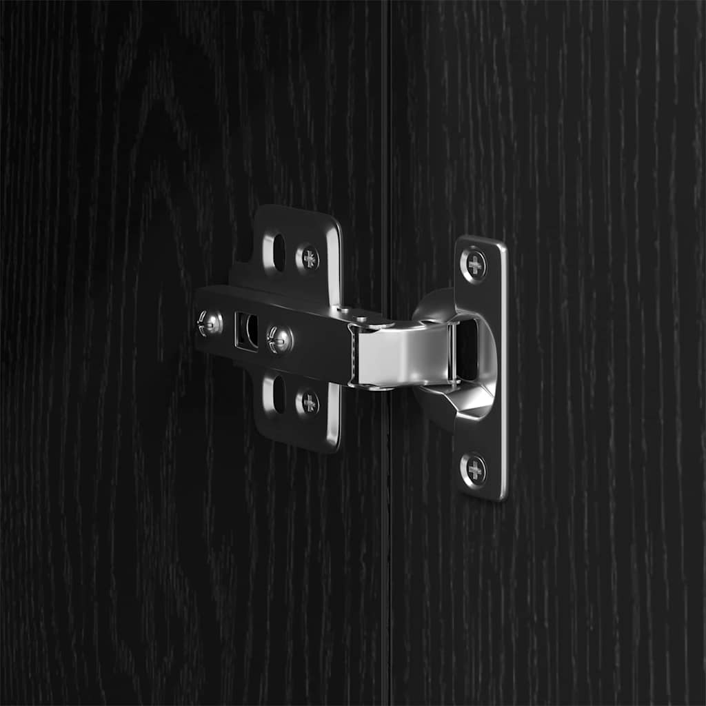 Ντουλάπι Μπάνιου Μαύρη Οξυά 30 x 30 x 190 εκ Επεξεργασμένο ξύλο