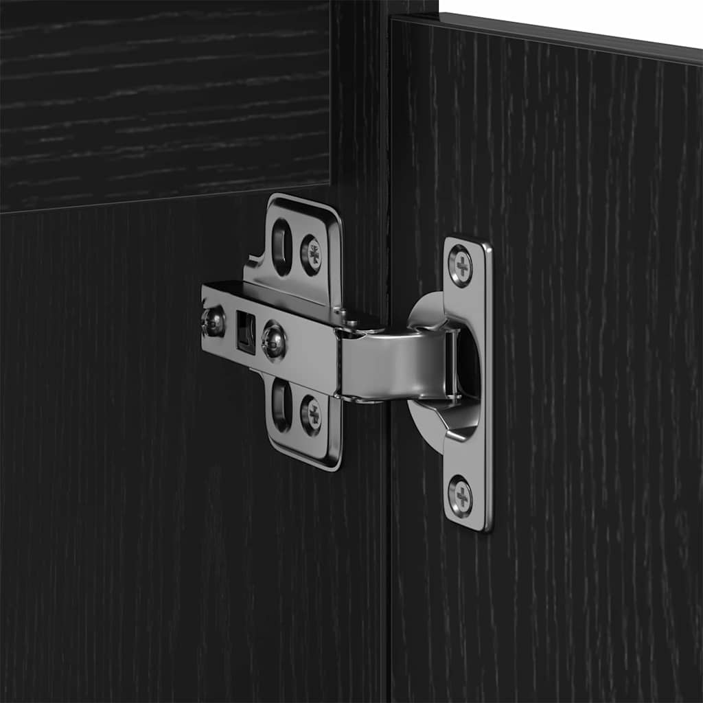 Ντουλάπι Μπάνιου Μαύρη Οξυά 65 x 33 x 60 εκ Επεξεργασμένο ξύλο