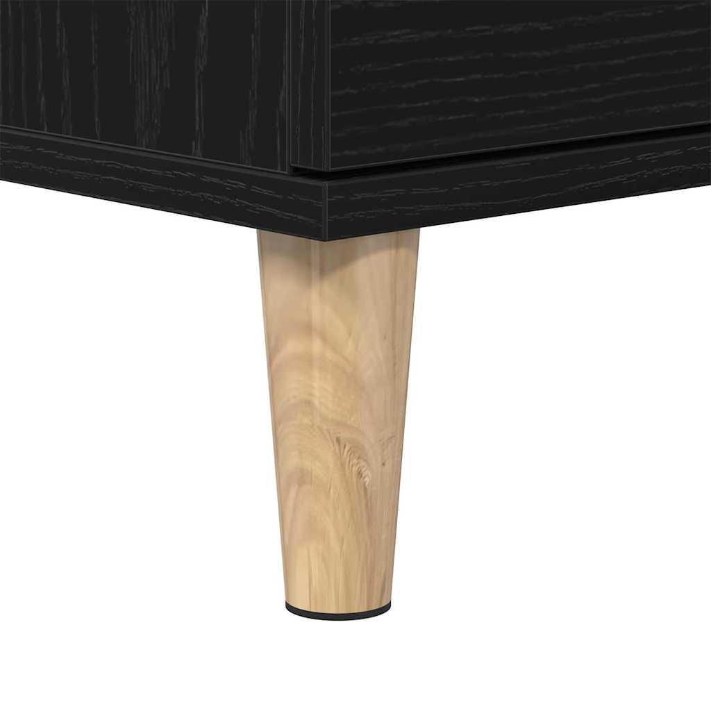 Ντουλάπα Νιπτήρα Mπάνιου με συρτάρι Μαύρη Οξυά 80 x 33 x 60 εκ