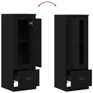 Highboard Μαύρη Οξυά 36 x 35.5 x 103.5 εκ. Επεξεργασμένο Ξύλο