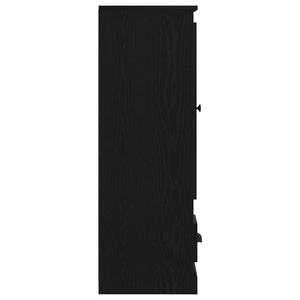 Highboard Μαύρη Οξυά 36 x 35.5 x 103.5 εκ. Επεξεργασμένο Ξύλο