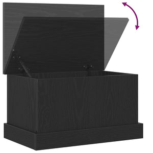 Κουτί αποθήκευσης Μαύρη δρυς 50 x 30 x 28 cm Επεξεργασμένο ξύλο - Pakobazaar