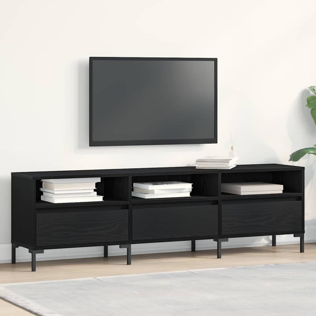 Ντουλάπι TV Μαύρη Οξυά 150 x 30 x 44,5 εκ. Επεξεργασμένο ξύλο