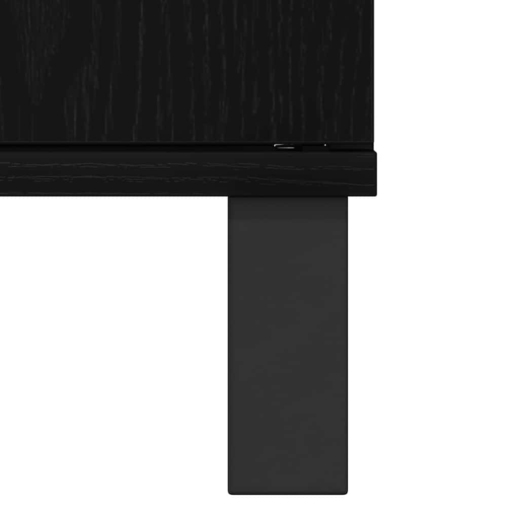 Ντουλάπι Μπάνιου Μαύρη Οξυά 80 x 33 x 60 εκ Επεξεργασμένο ξύλο - Pakobazaar