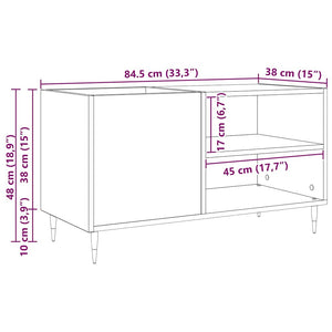 Ντουλάπι δίσκων βινυλίου Μαύρη Οξυά 85 x 38 x 48 εκ