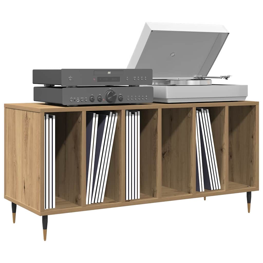 Ντουλάπι δίσκων βινυλίου με ράφι artisan δρυς 100 x 38 x 48 εκ. - Pakobazaar
