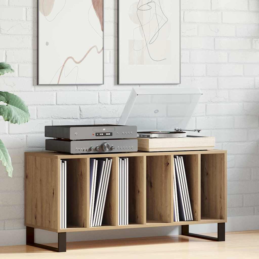 Ντουλάπι δίσκων βινυλίου με ράφι artisan δρυς 100 x 38 x 48 εκ.