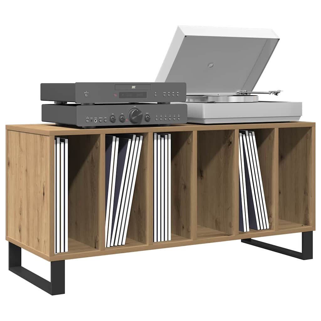Ντουλάπι δίσκων βινυλίου με ράφι artisan δρυς 100 x 38 x 48 εκ.