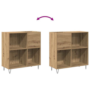 Ντουλάπι δίσκων βινυλίου με ράφι artisan δρυς 85 x 38 x 89 εκ. - Pakobazaar