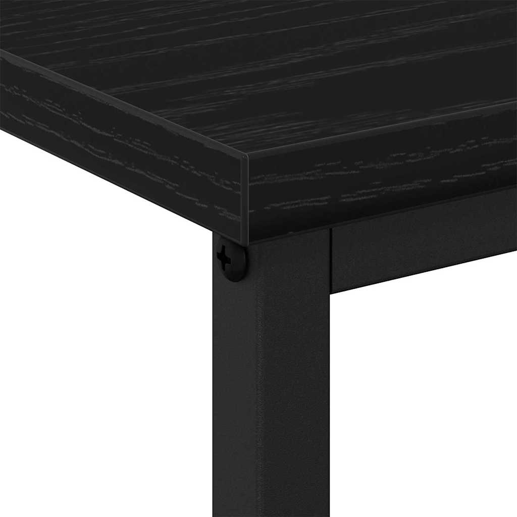 Κομοδίνο 2 pcs Μαύρη Οξυά 41 x 31 x 80 εκ Επεξεργασμένο ξύλο