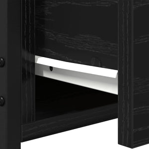 Κομοδίνο Μαύρη Οξυά 34 x 36 x 50 εκ Επεξεργασμένο Ξύλο