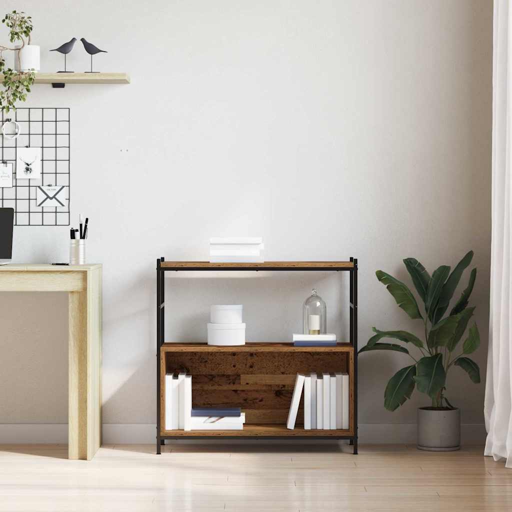 Ράφι Βιβλίων Καπνιστή δρυς 80 x 30 x 78.5 εκ Επεξεργασμένο ξύλο