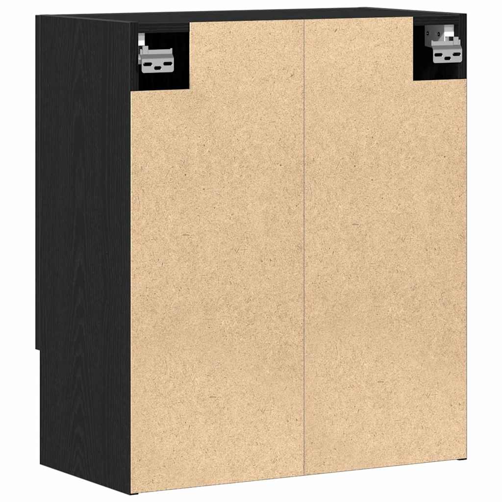 Ντουλάπα τοίχου Μαύρη Οξυά 60 x 31 x 70 εκ Επεξεργασμένο ξύλο