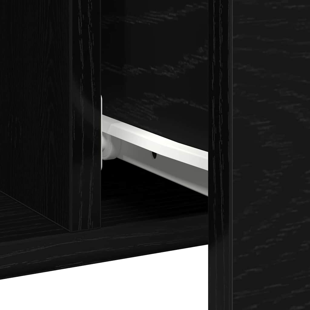 Πλαϊνό γραφείο Μαύρη Οξυά 100 x 36 x 60 εκ. Επεξεργασμένο ξύλο - Pakobazaar