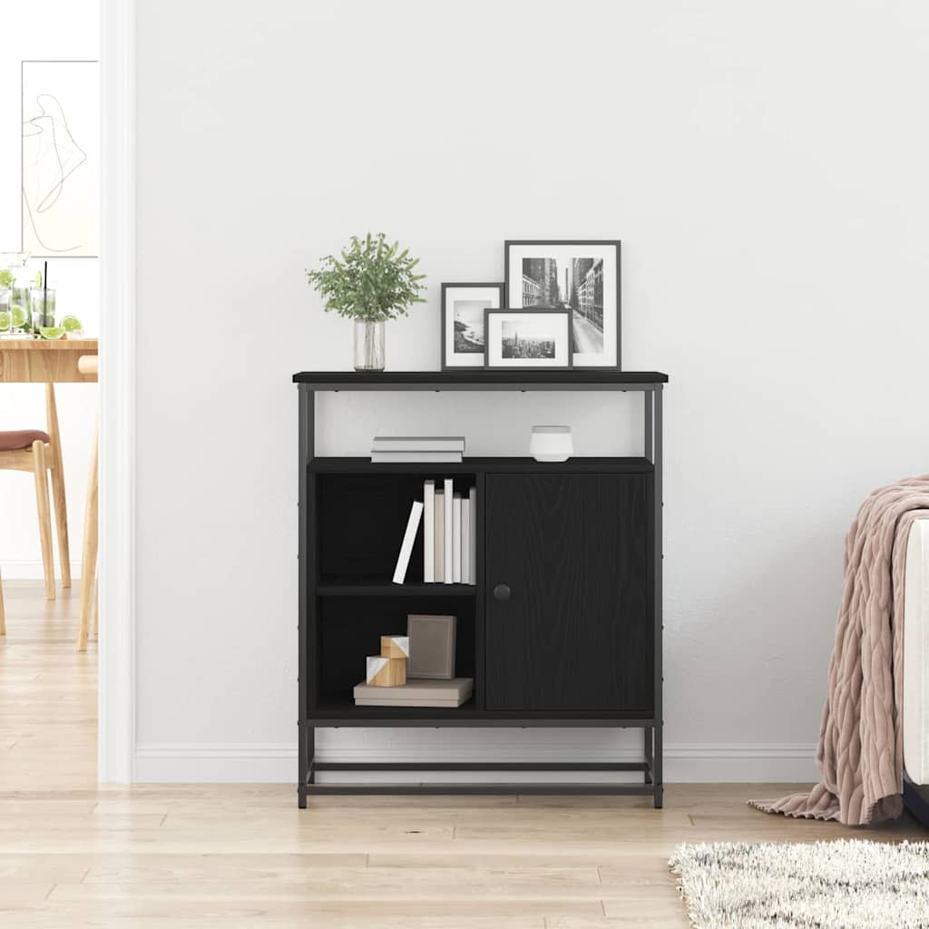 Πλαϊνό γραφείο Μαύρη Οξυά 69 x 35 x 80 εκ Επεξεργασμένο ξύλο