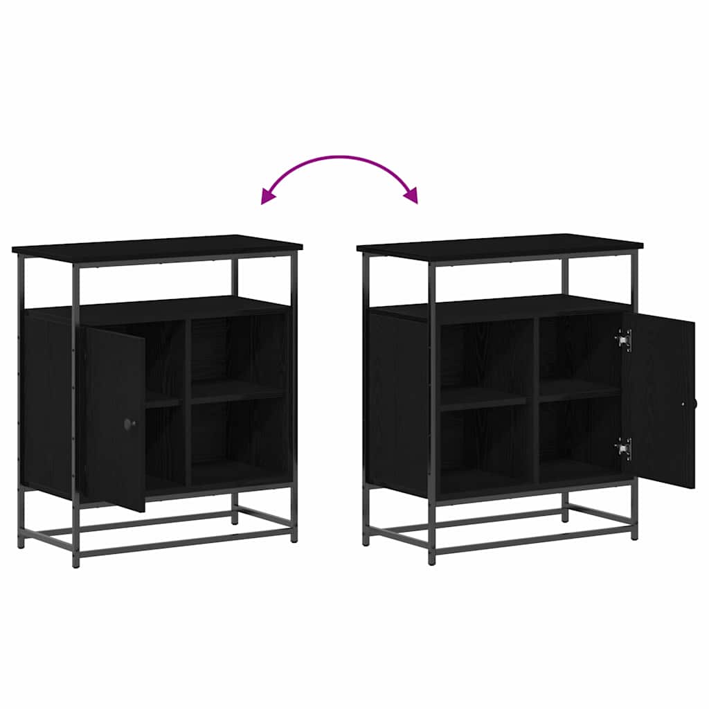 Πλαϊνό γραφείο Μαύρη Οξυά 69 x 35 x 80 εκ Επεξεργασμένο ξύλο