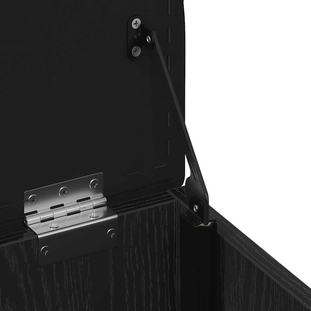 Παγκάκι με αποθήκευση με αποθήκευση Μαύρη Οξυά 42 x 42 x 45 cm