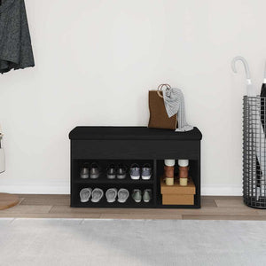 Πάγκος για παπούτσια Μαύρο 80 x 30 x 45 cm Επεξεργασμένο ξύλο - Pakobazaar