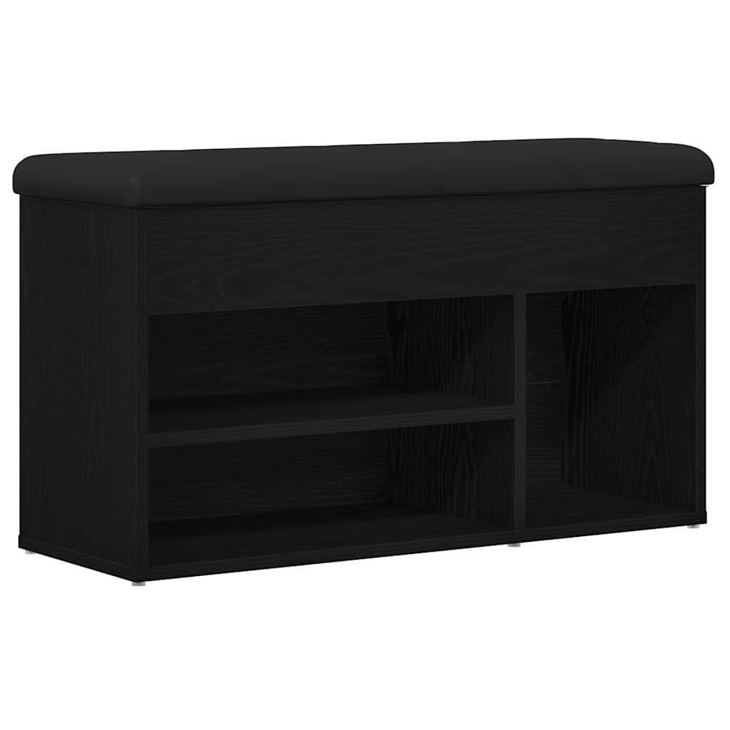 Πάγκος για παπούτσια Μαύρο 80 x 30 x 45 cm Επεξεργασμένο ξύλο - Pakobazaar