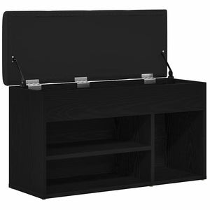 Πάγκος για παπούτσια Μαύρο 80 x 30 x 45 cm Επεξεργασμένο ξύλο - Pakobazaar