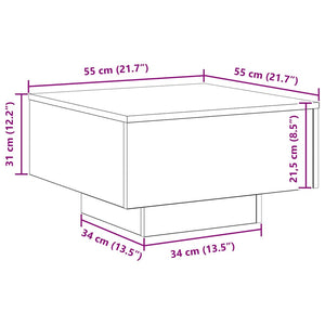 Τραπεζάκι σαλονιού Artisan Oak 55 x 55 x 31 εκ - Pakobazaar