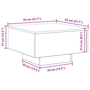 Τραπεζάκι σαλονιού Μαύρη Οξυά 55 x 55 x 31 εκ - Pakobazaar