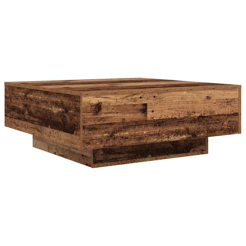 Τραπεζάκι σαλονιού Παλιό Ξύλο και Μπλε 80 x 80 x 31 cm - Pakobazaar