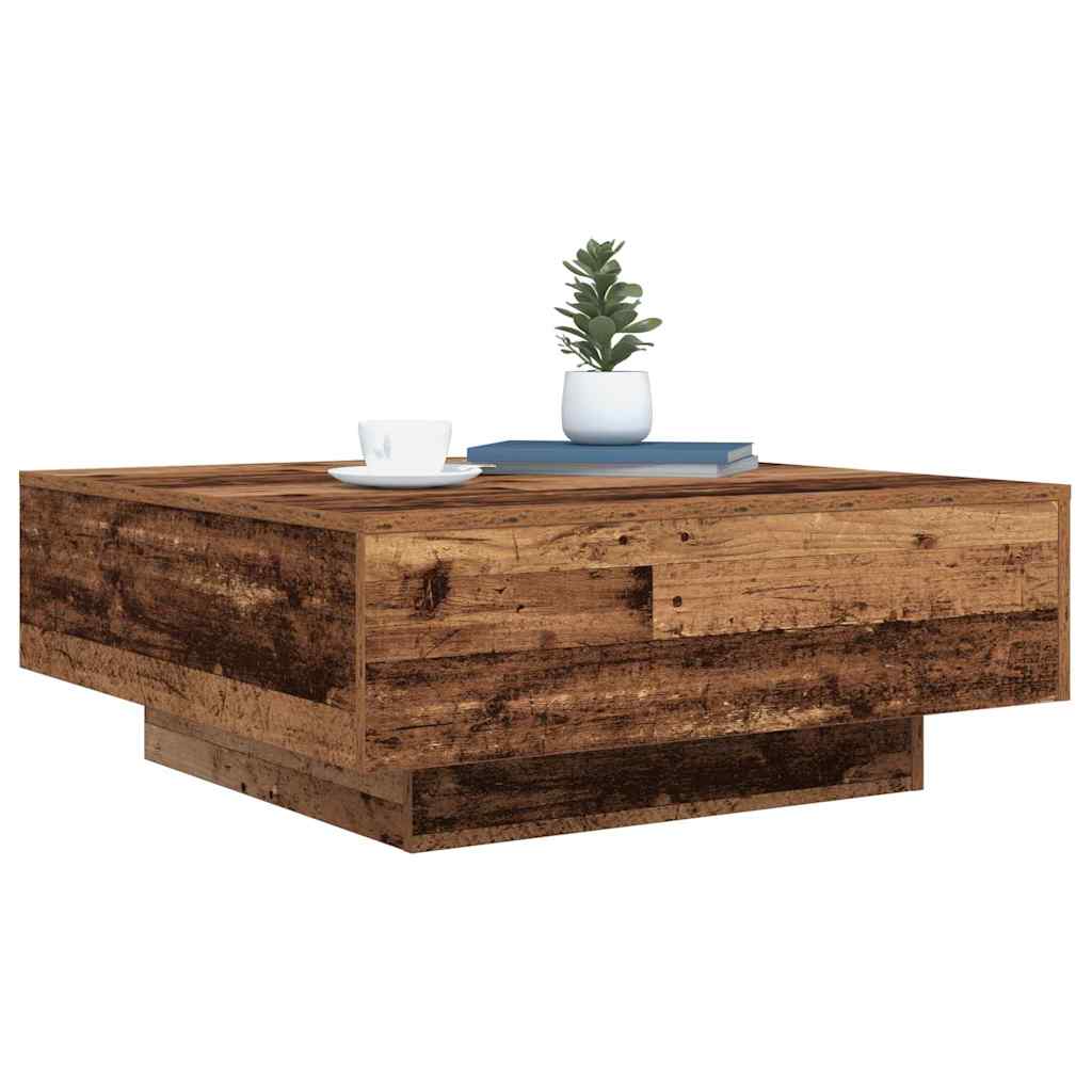 Τραπεζάκι σαλονιού Παλιό Ξύλο και Μπλε 80 x 80 x 31 cm - Pakobazaar