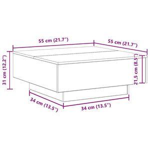 Τραπεζάκι σαλονιού Μαύρη Οξυά 80 x 80 x 31 cm - Pakobazaar