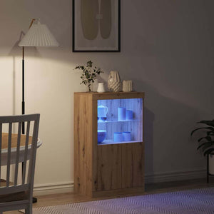 Πλευρικό Τραπέζι LED Artisan Oak 60,5 x 37 x 100 εκ - Pakobazaar