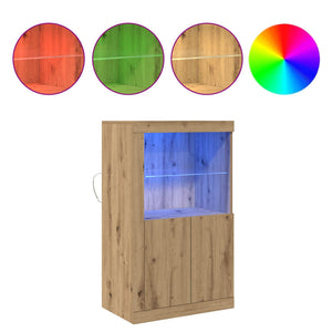 Πλευρικό Τραπέζι LED Artisan Oak 60,5 x 37 x 100 εκ - Pakobazaar