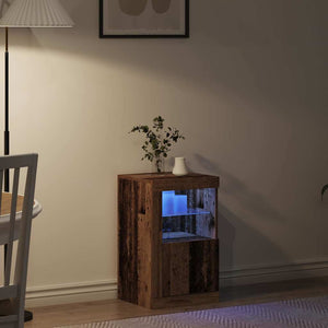 Πλευρικό Τραπέζι LED Παλιό ξύλο 41 x 37 x 67 εκ - Pakobazaar