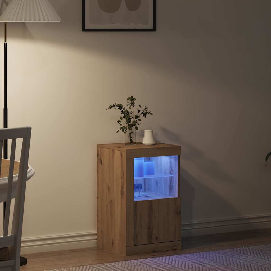 Πλευρικό Τραπέζι LED Artisan Oak 41 x 37 x 67 εκ - Pakobazaar