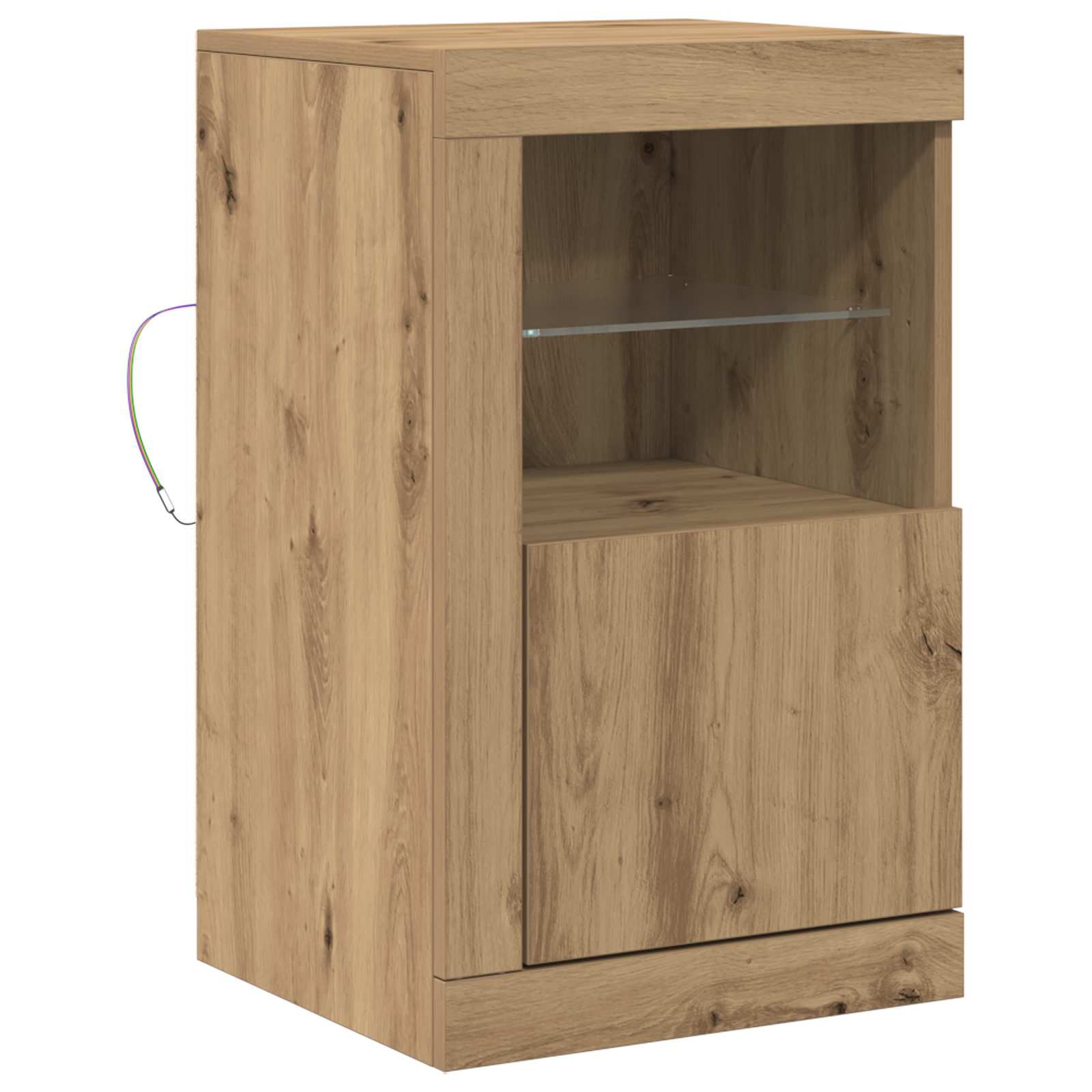 Πλευρικό Τραπέζι LED Artisan Oak 41 x 37 x 67 εκ - Pakobazaar