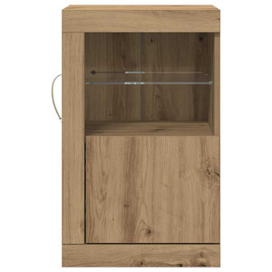 Πλευρικό Τραπέζι LED 2 pcs Artisan Oak 41 x 37 x 67 εκ - Pakobazaar