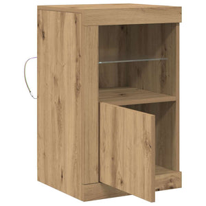 Πλευρικό Τραπέζι LED 2 pcs Artisan Oak 41 x 37 x 67 εκ - Pakobazaar