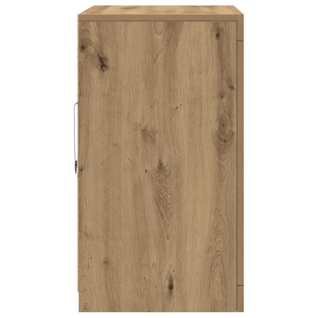 Πλευρικό Τραπέζι LED 2 pcs Artisan Oak 41 x 37 x 67 εκ - Pakobazaar