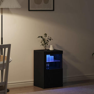 Πλευρικό Τραπέζι LED Μαύρη Οξυά 41 x 37 x 67 εκ - Pakobazaar