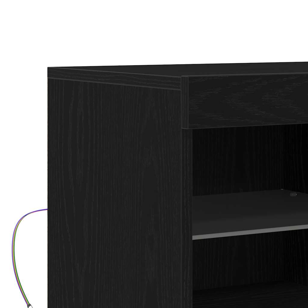 Πλευρικό Τραπέζι LED Μαύρο 81 x 37 x 66,5 εκ. - Pakobazaar