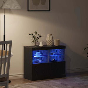 Πλευρικό Τραπέζι LED Μαύρο 81 x 37 x 66,5 εκ. - Pakobazaar