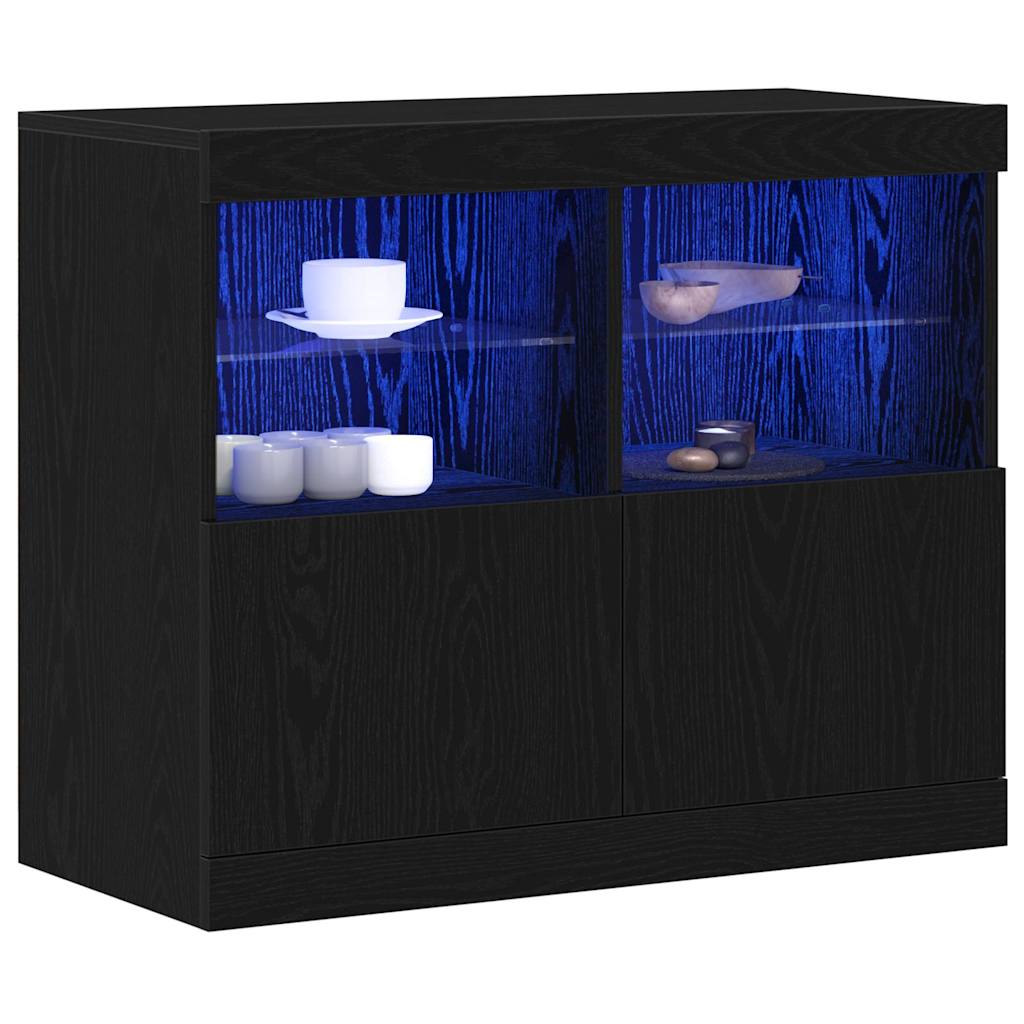 Πλευρικό Τραπέζι LED Μαύρο 81 x 37 x 66,5 εκ. - Pakobazaar