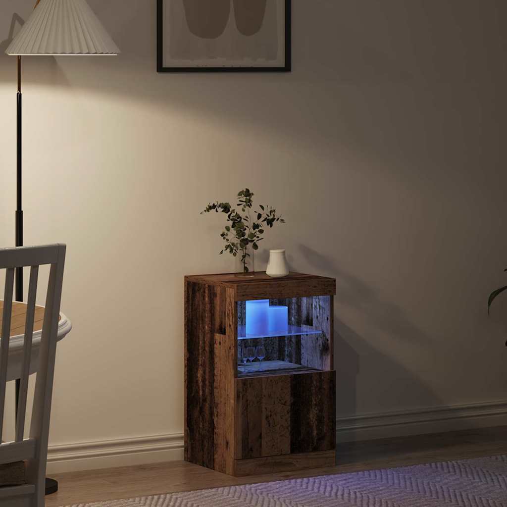 Πλευρικό Τραπέζι LED Παλιό ξύλο 41 x 37 x 67 εκ - Pakobazaar