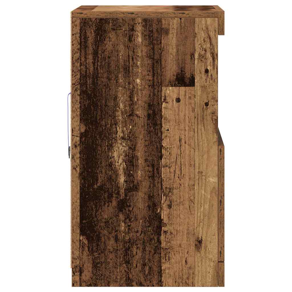 Πλευρικό Τραπέζι LED Παλιό ξύλο 41 x 37 x 67 εκ - Pakobazaar