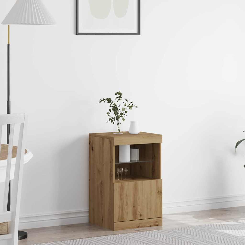 Πλευρικό Τραπέζι LED Artisan Oak 41 x 37 x 67 εκ - Pakobazaar