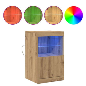 Πλευρικό Τραπέζι LED Artisan Oak 41 x 37 x 67 εκ - Pakobazaar